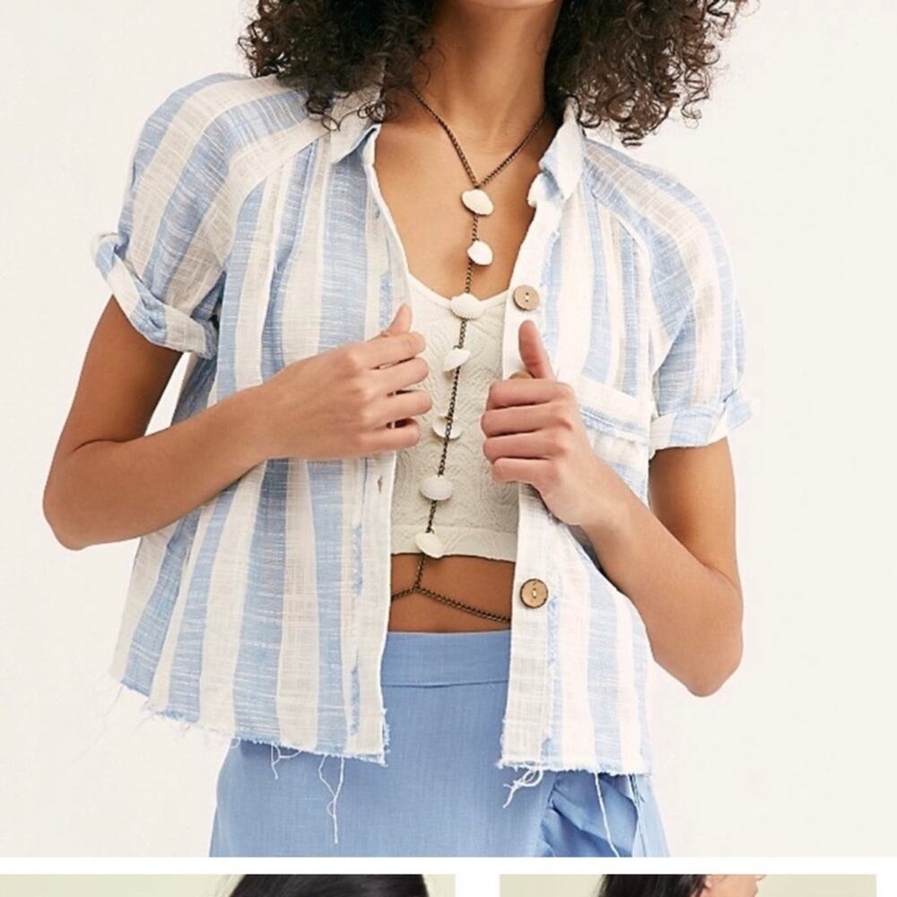 NWT free people away at sea blue skies size S - Picture 2 of 6